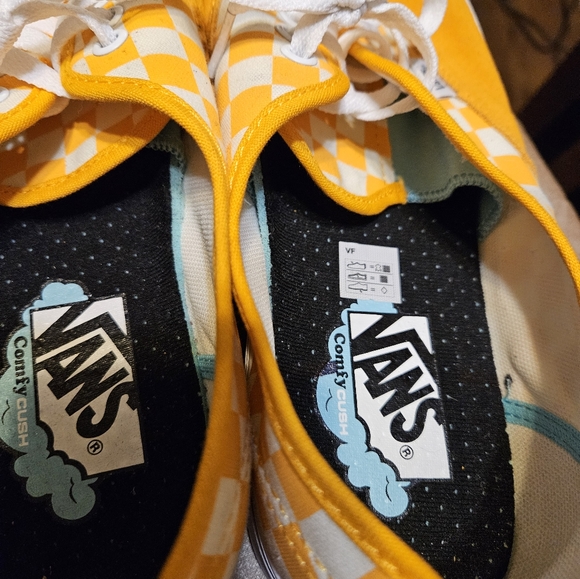 Vans Comfycush Checkerboard orange & white. NWOT. Women's 12, Men's 10.5 - Picture 5 of 7